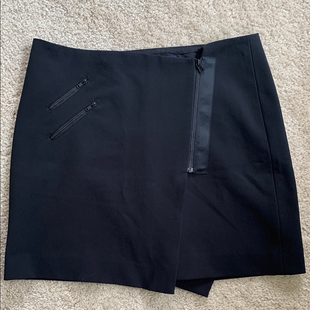 Madewell Asymmetric Mini Skirt with Zip Detail -